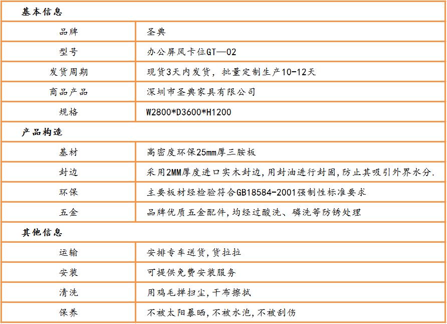 屏風工(gōng)作(zuò)位參數